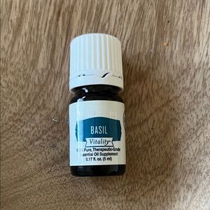 Young Living Basil Vitality Oil - White and Black